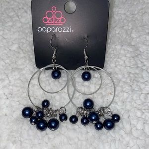 Paparazzi  Blue Double Hoop Earrings